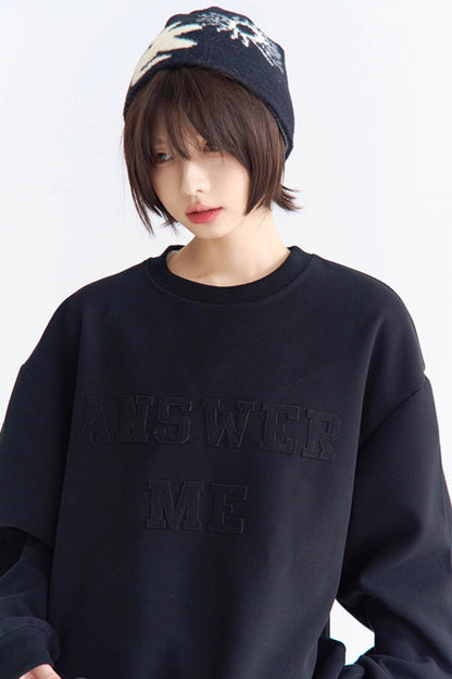 Sweatshirt Crew Applique