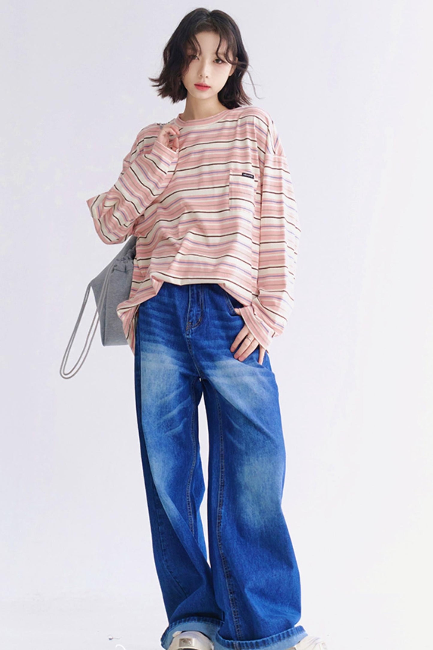 リラックスジーンズ ウォッシュドフィット