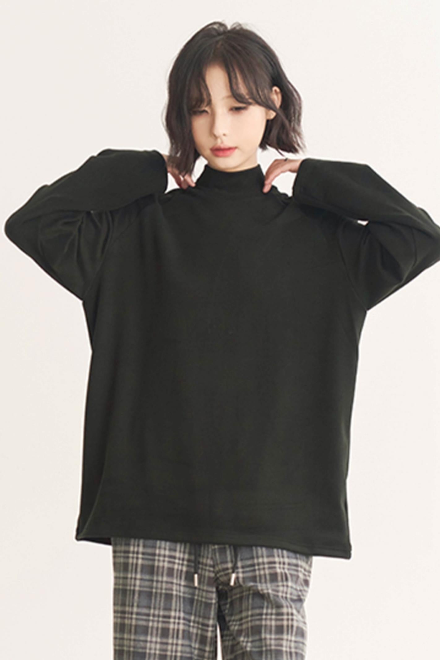 グラビティミュージアム フラワータートルネック ルーズ レディースモデル 春/秋 Tシャツ