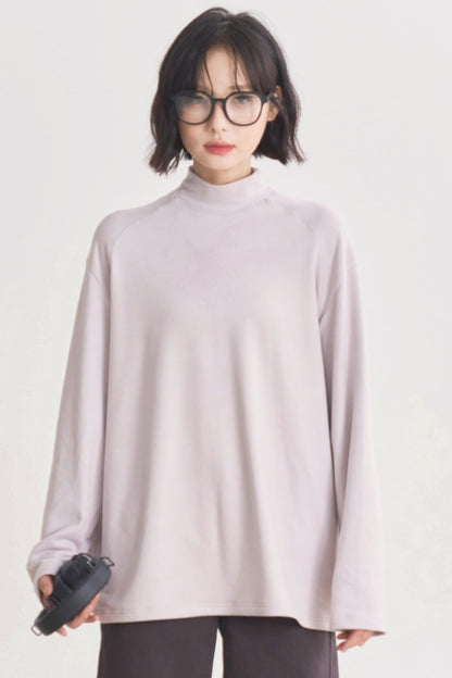 グラビティミュージアム フラワータートルネック ルーズ レディースモデル 春/秋 Tシャツ