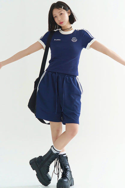 グラビティポジティブTシャツ ベアバッジプリント