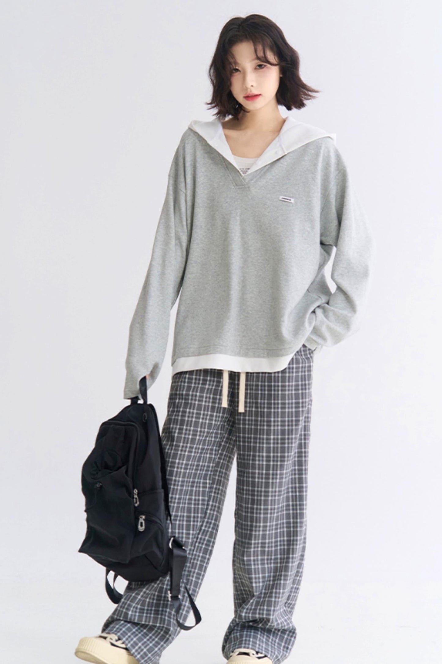 Casual V-Neck Sweatshirt