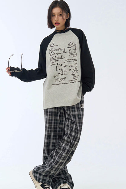 アートスリーブ ロングストリート パッチワーク Tシャツ