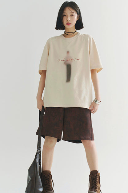 コットンシルエット ブラードTシャツ