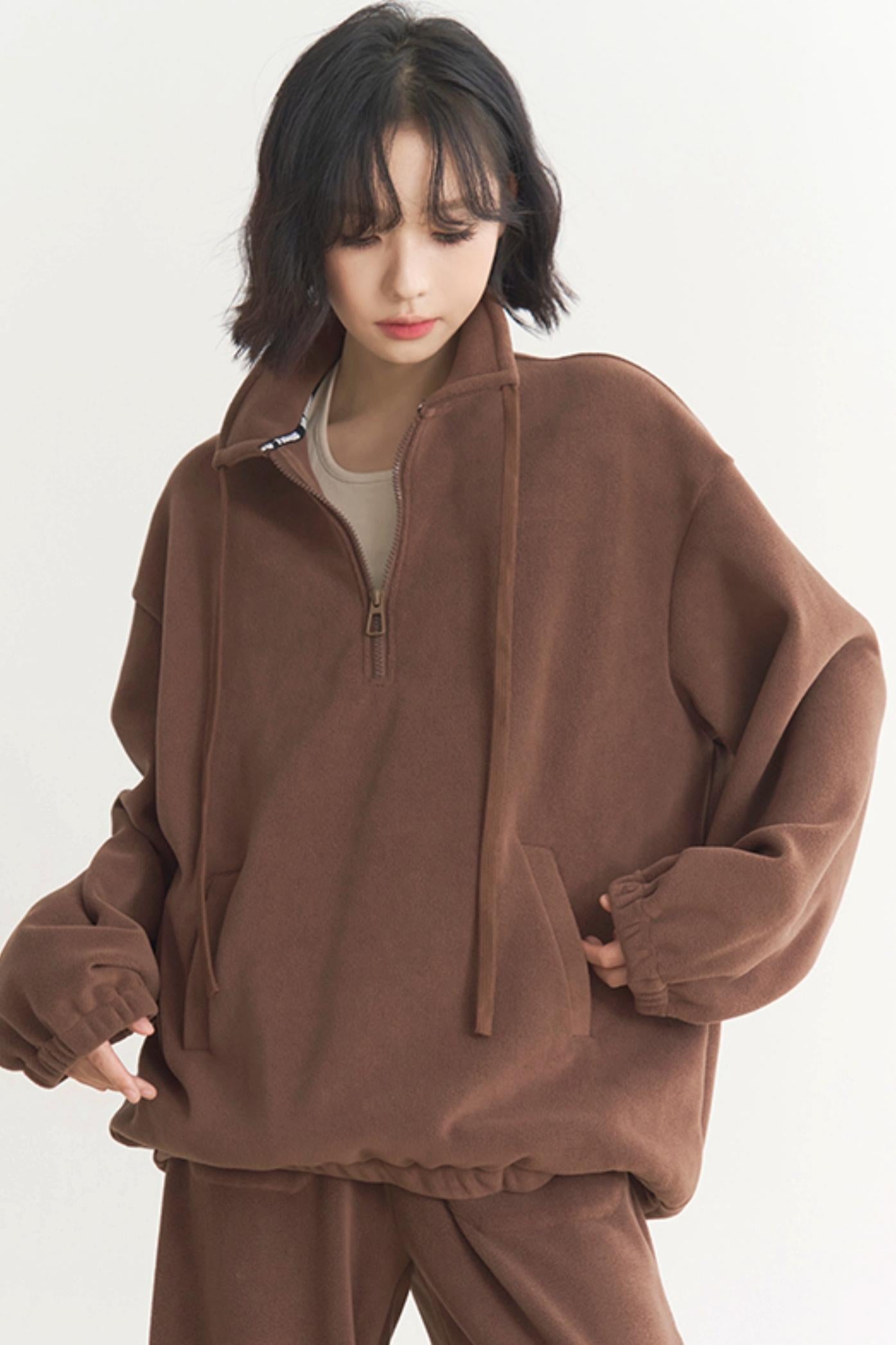 ミューズ：春秋ハーフジップグラビティカジュアルセット