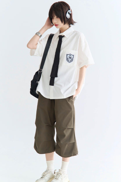 シャツ ゆったり フィット カレッジ