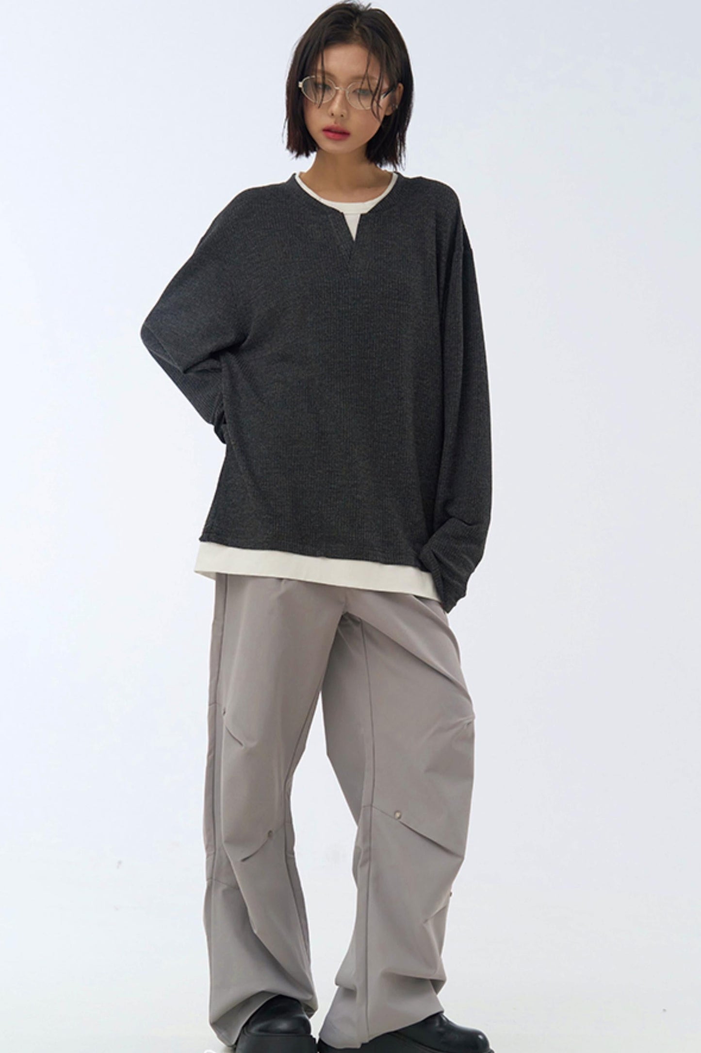 トップス ダークモード ルーズ