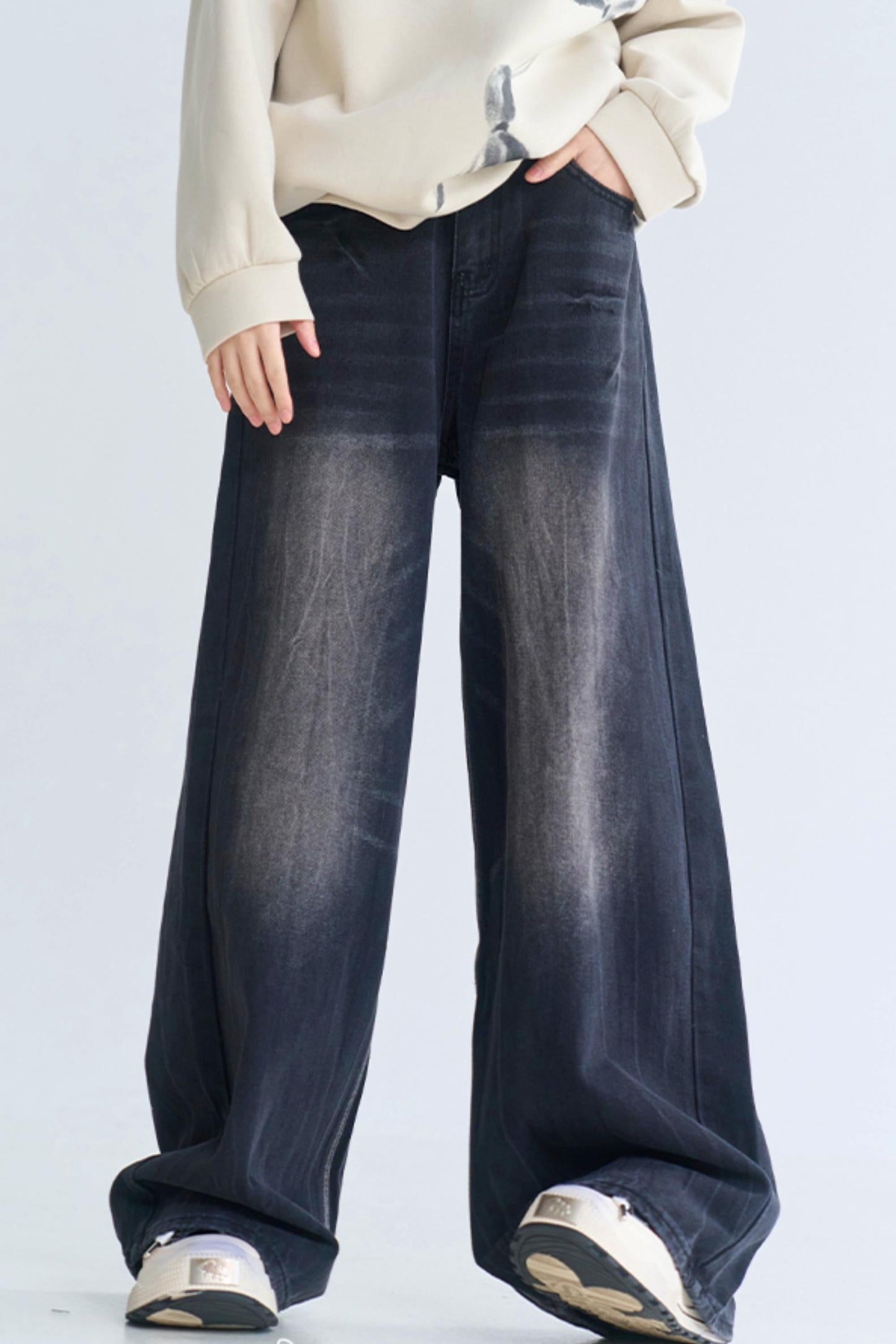 リラックスジーンズ ウォッシュドフィット