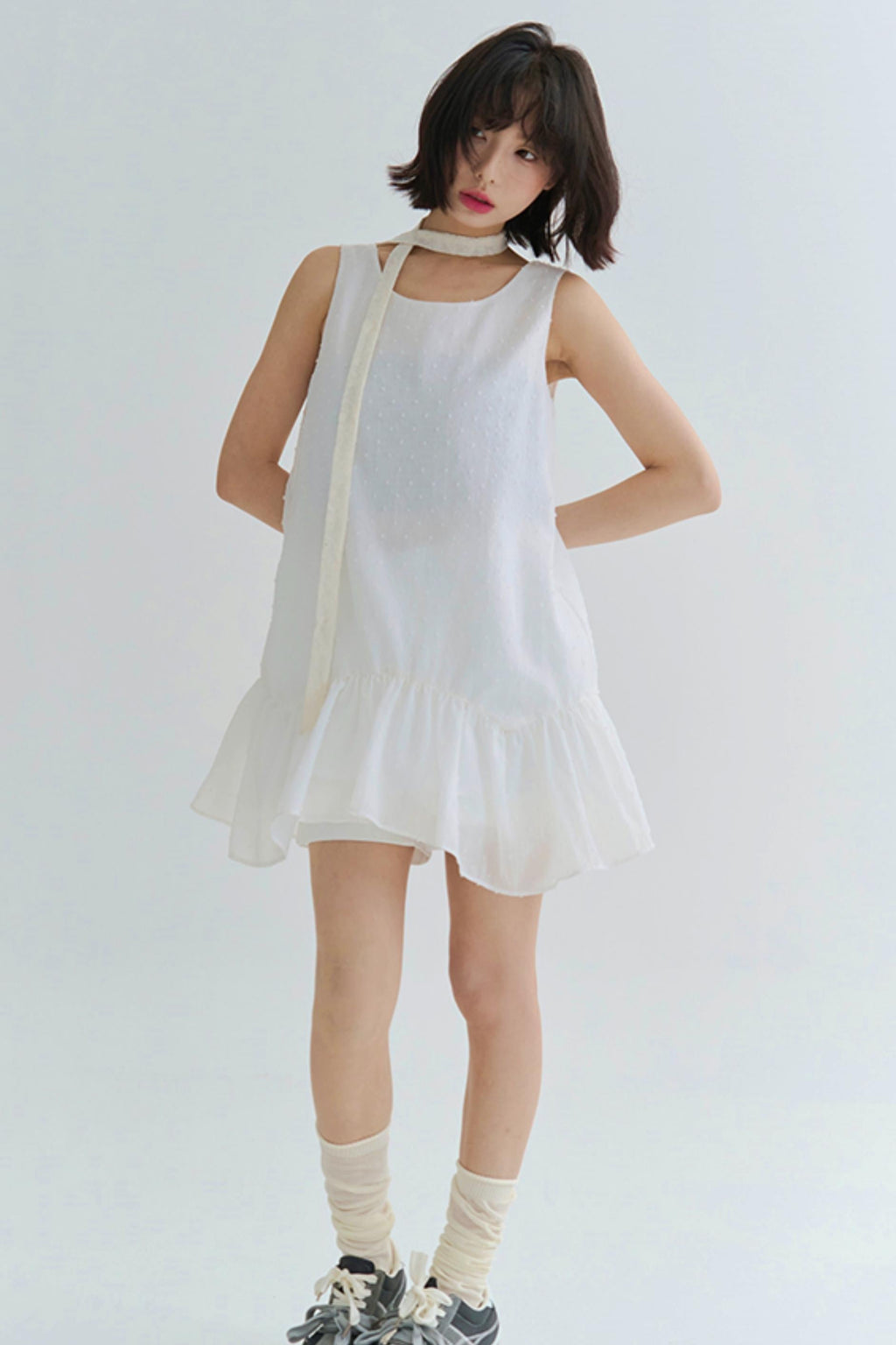 Sleeveless Dress Flowey Lightweight