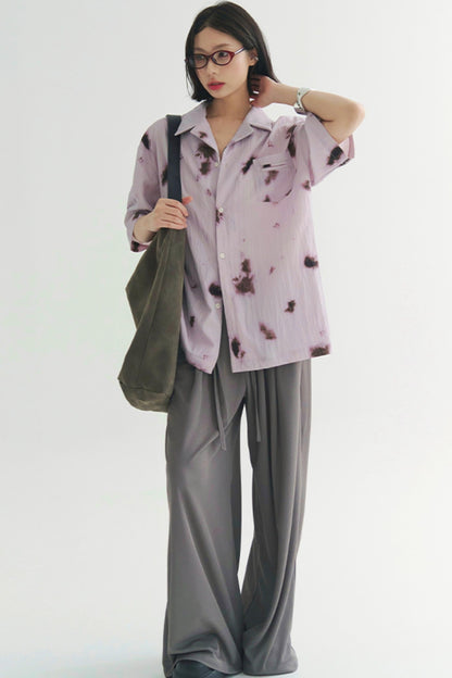 プリーツ風のソフトモーショントップス