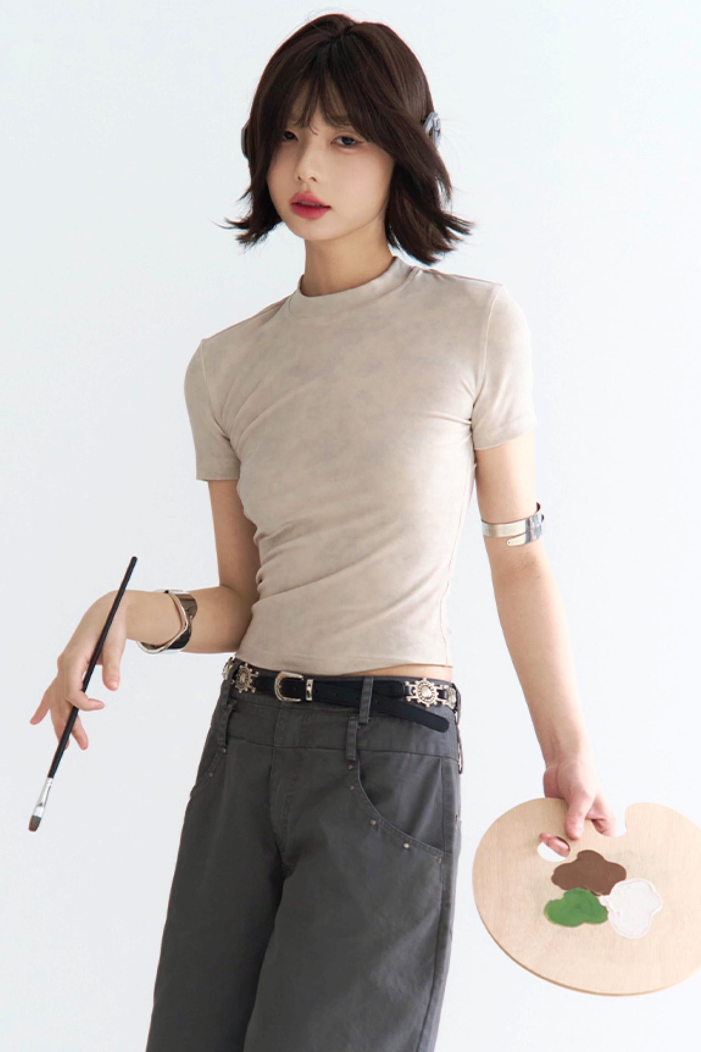 フィットシャツTシャツ重力タイダイ