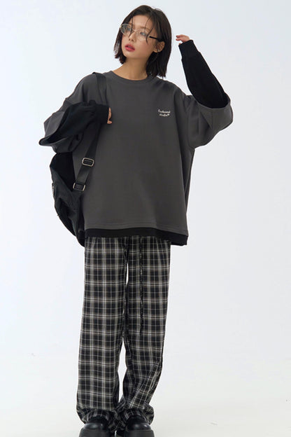 ユニセックスネックラウンドトップ