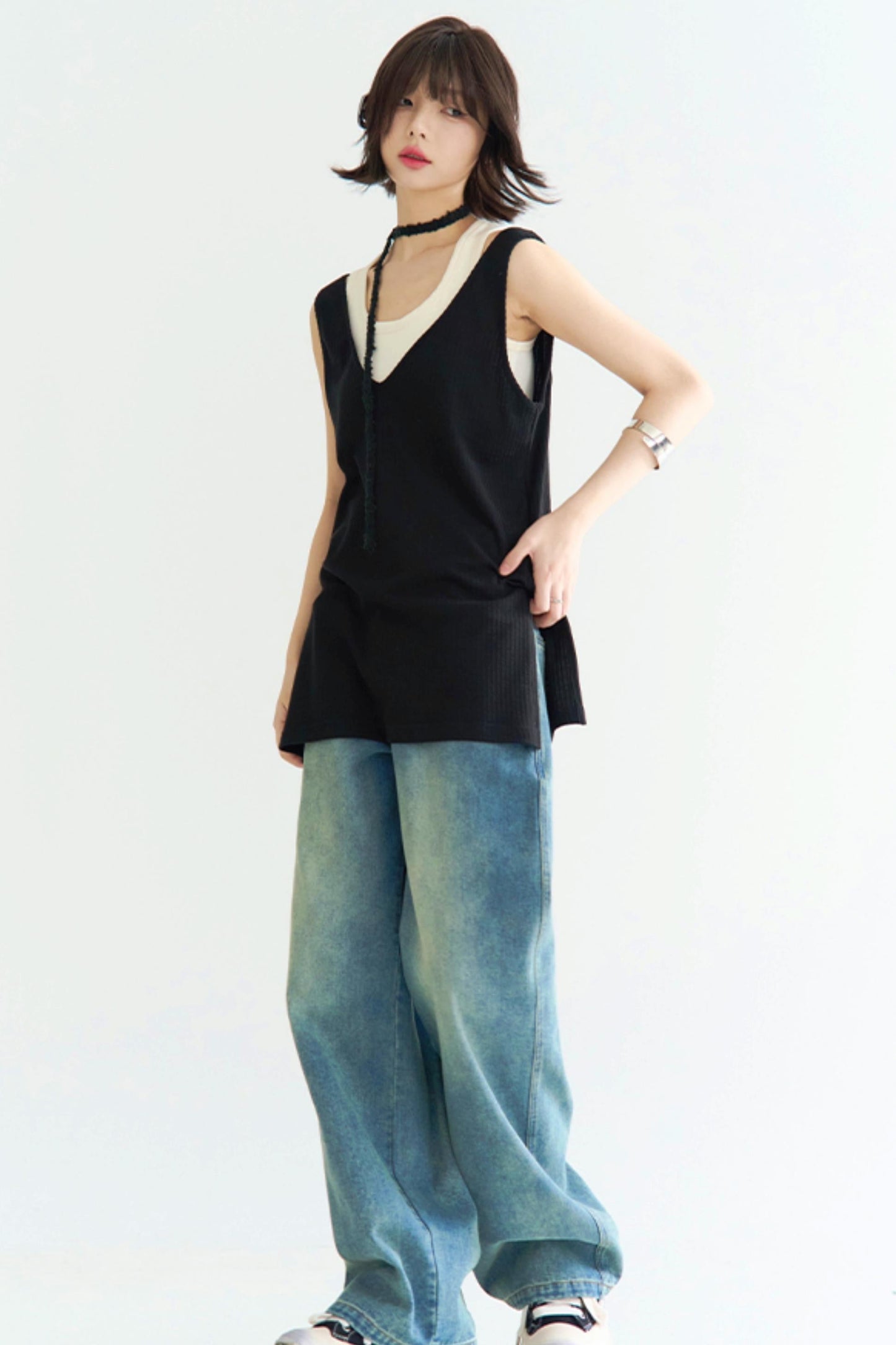 Fit Camisole Schlitz Lose