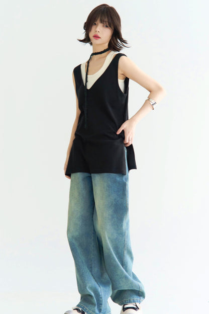 Fit Camisole Schlitz Lose