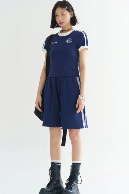 グラビティポジティブTシャツ ベアバッジプリント