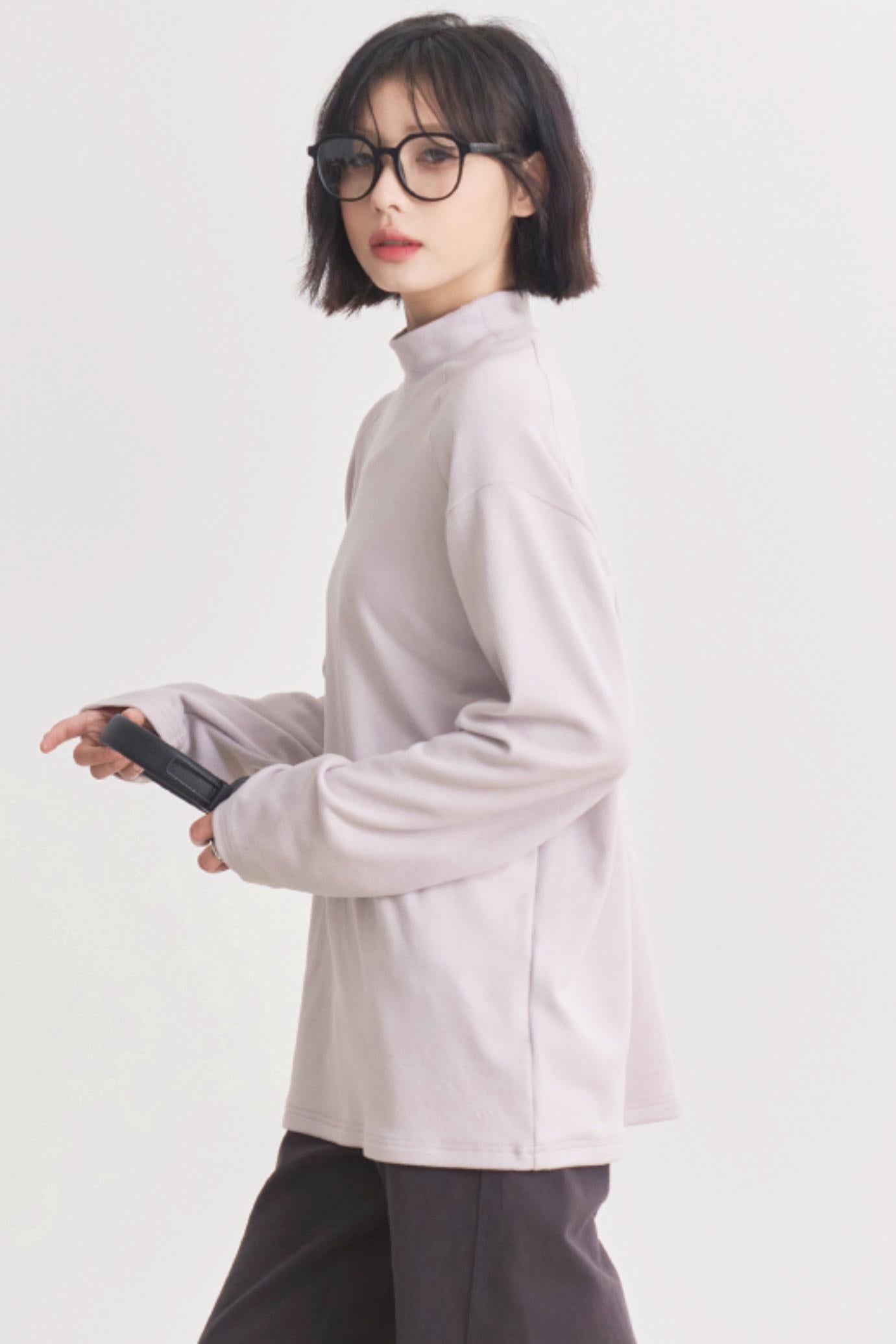 グラビティミュージアム フラワータートルネック ルーズ レディースモデル 春/秋 Tシャツ