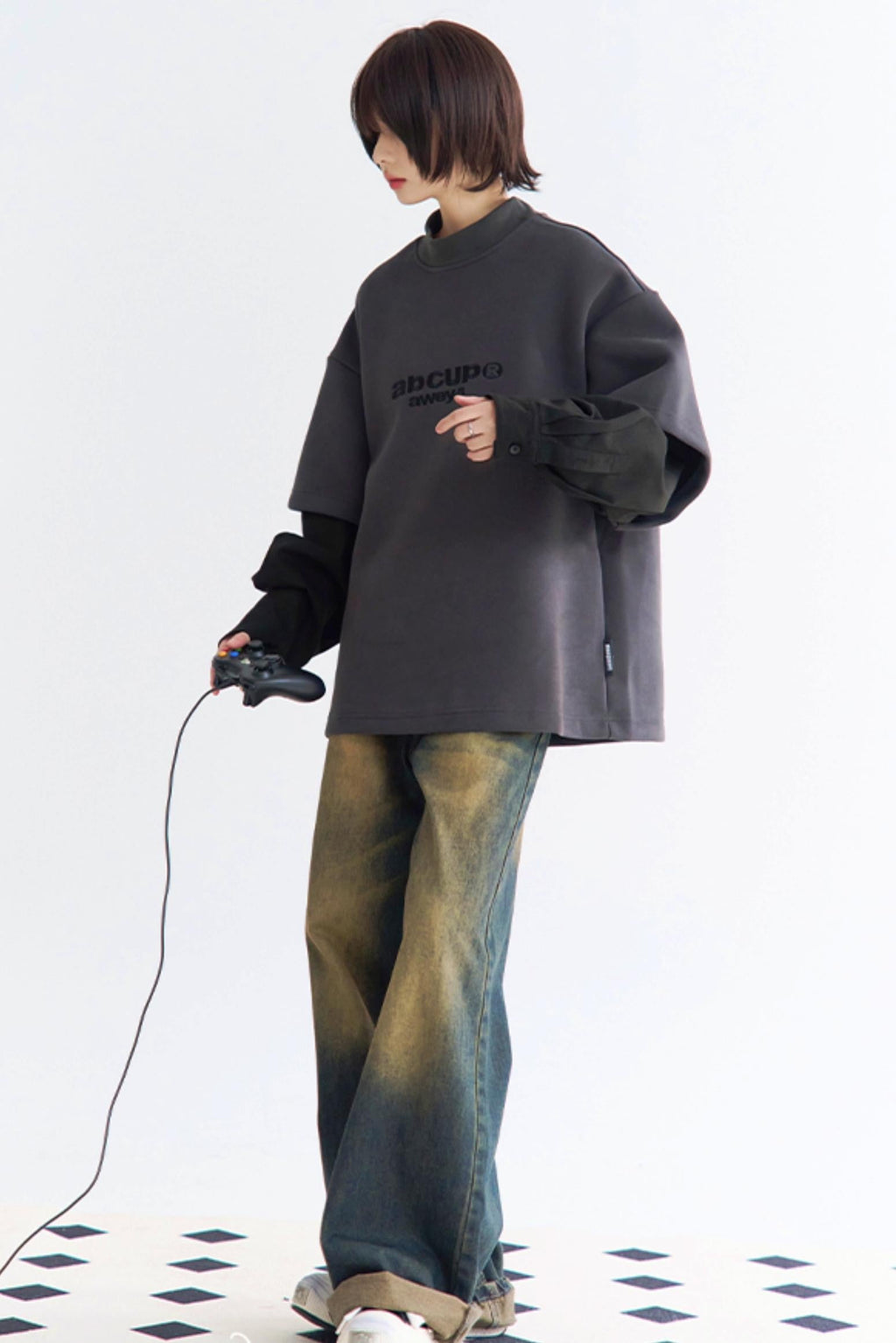 Pull contrasté style couche