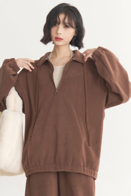 ミューズ：春秋ハーフジップグラビティカジュアルセット