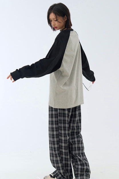 ストリートTシャツ アートパッチワーク ロングスリーブ