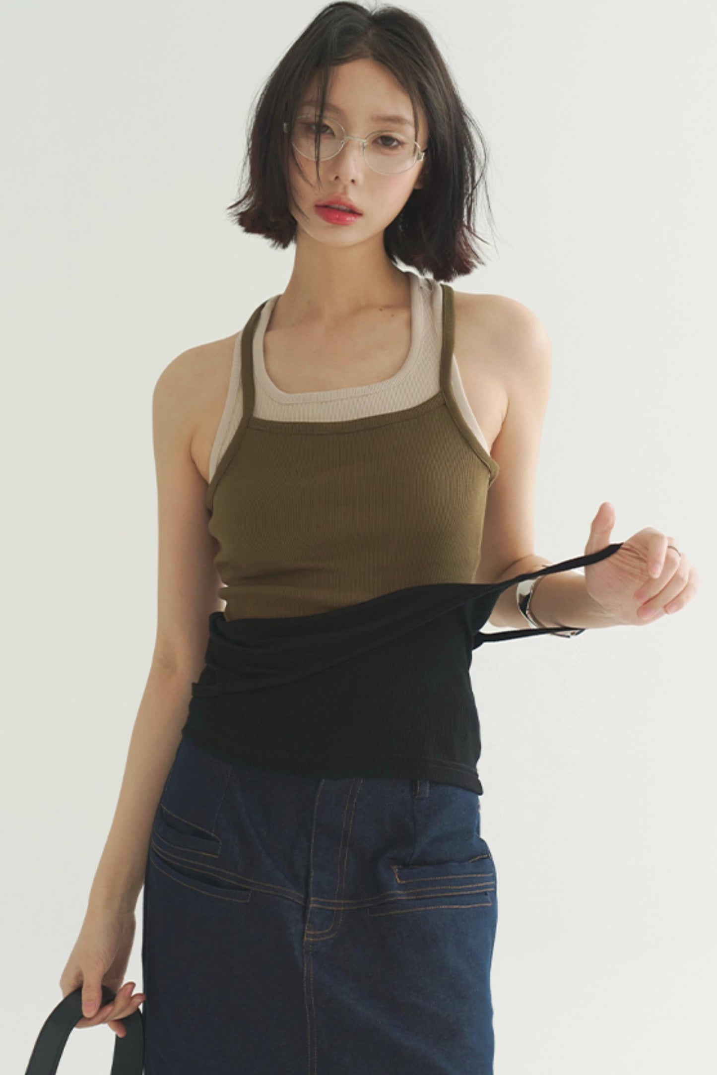 Style Double Layer Slim Camisole