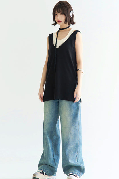 Fit Camisole Schlitz Lose