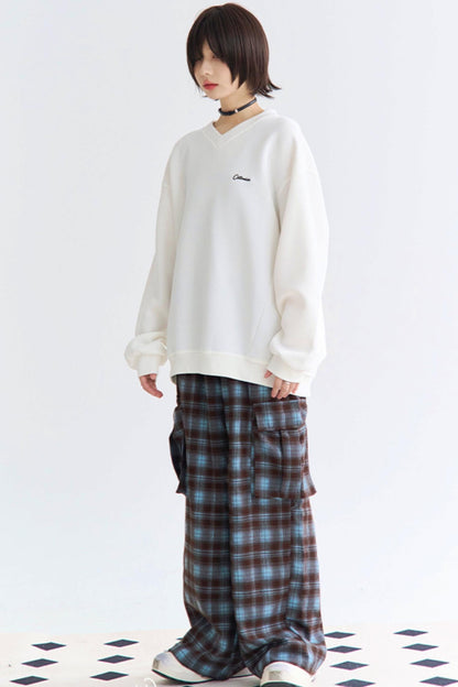 パンツ ウエストチェック ハイワイド