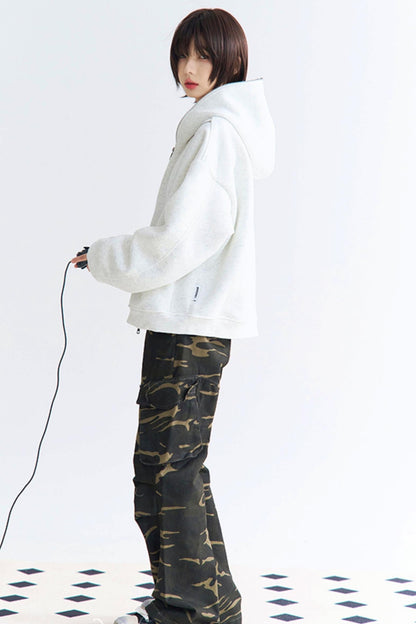 Strickjacke Lässiger Reißverschluss