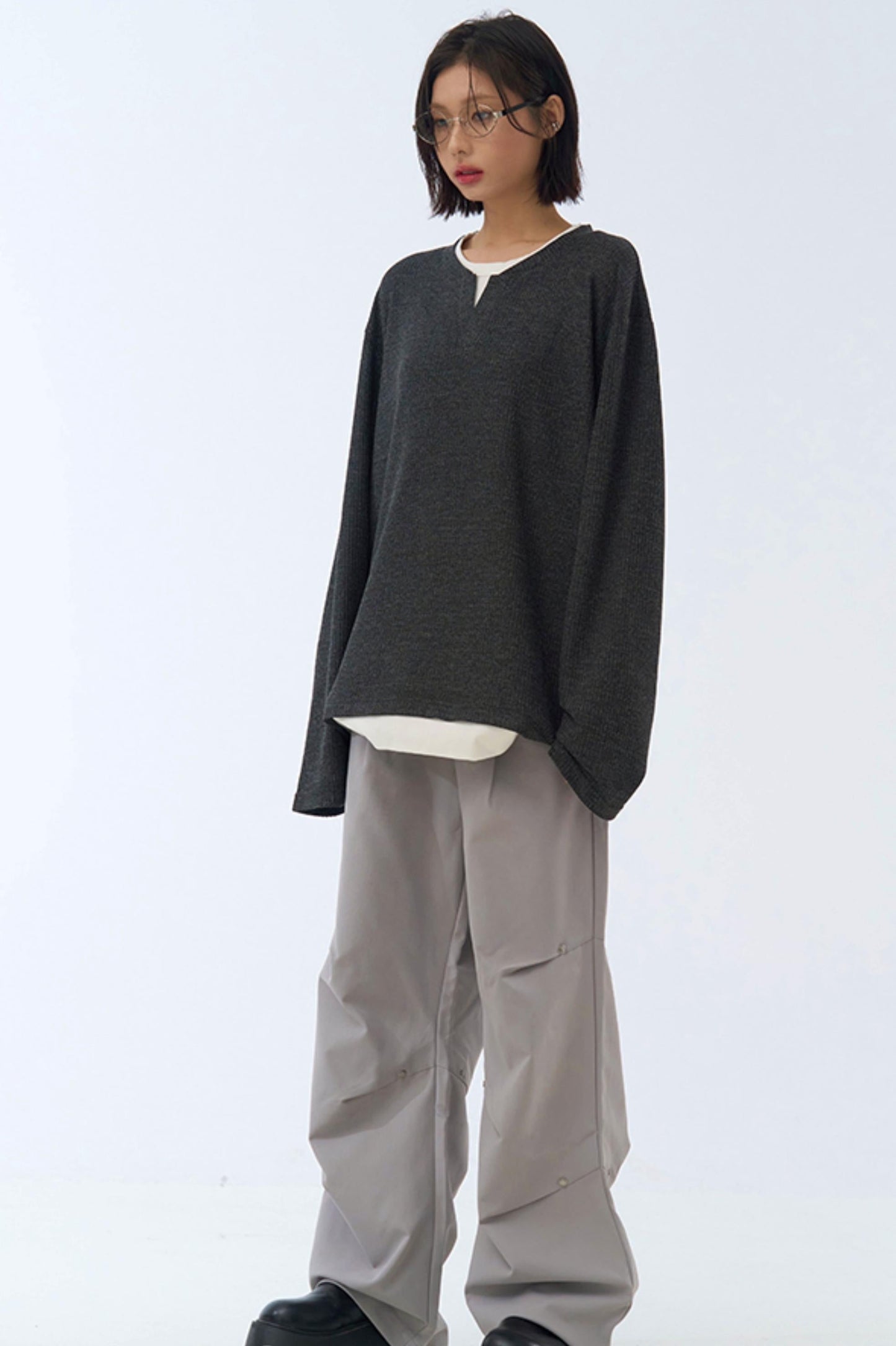 トップス ダークモード ルーズ