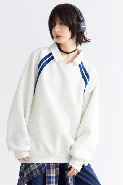 インサートストライプトップスリーブリラックス