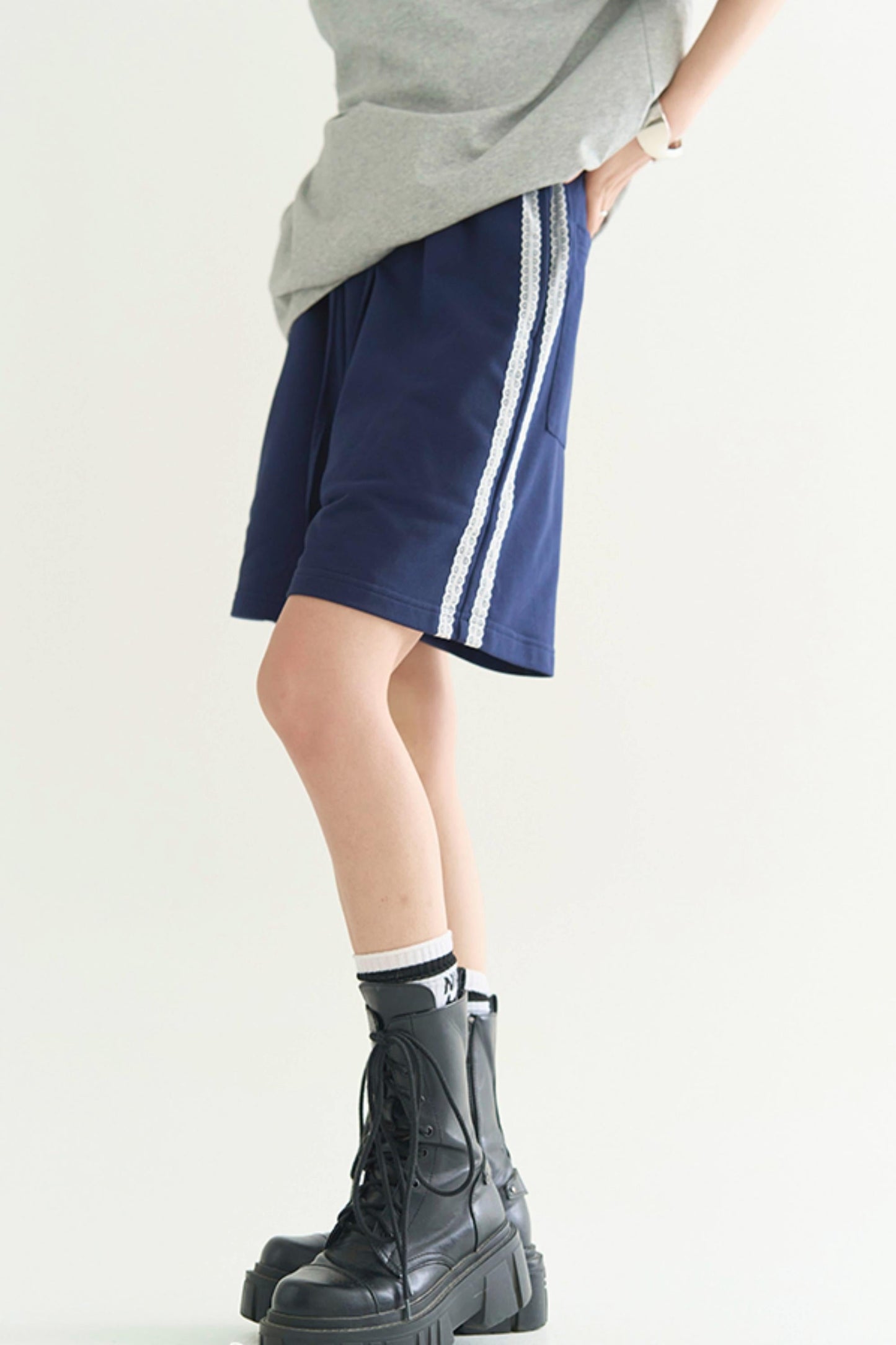 フィットリラックスパッチワークパンツ