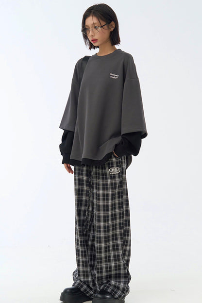 ユニセックスネックラウンドトップ