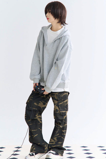 ユニセックスカジュアルパーカースタイル