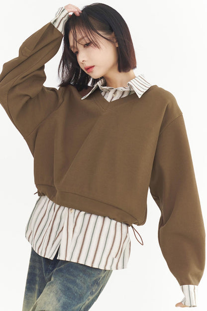 sweatshirt Loose style two-piece fit