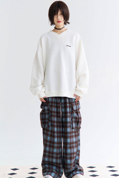 Pullover Letter Patch Casual