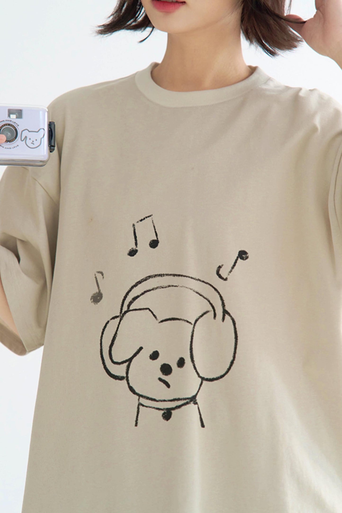 ルーズフィットグラフィックTシャツ パピー