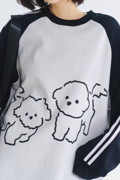 プリントクラッシュセーター