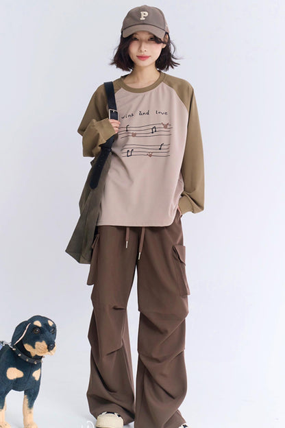 ワイドレッグユーティリティカジュアルパンツ