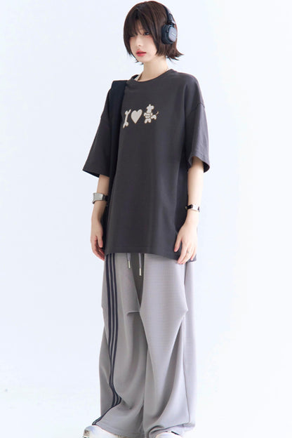 パピTシャツ ネッククルー 刺繍