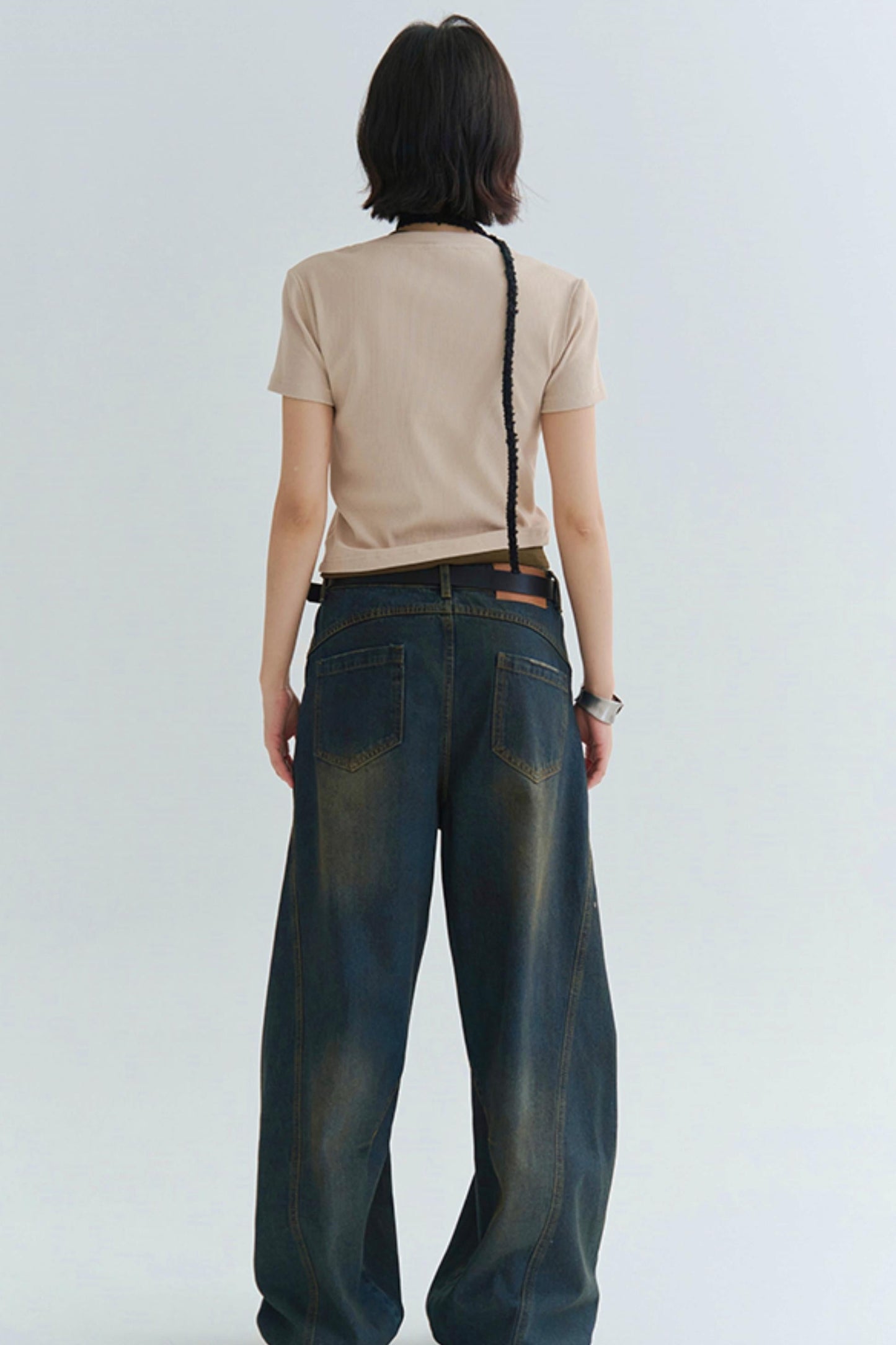 コットンTシャツ スリムフィット ストレッチ