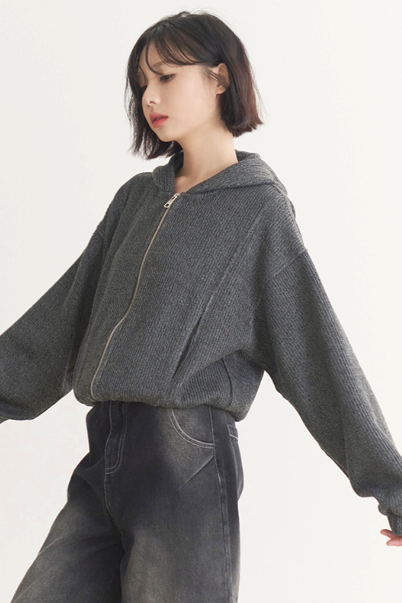 ジャケット グラビティ ソリッドモデル ミュージアム 多用途 ショート 春/秋 カラー レディース ウール - トップス フード付き