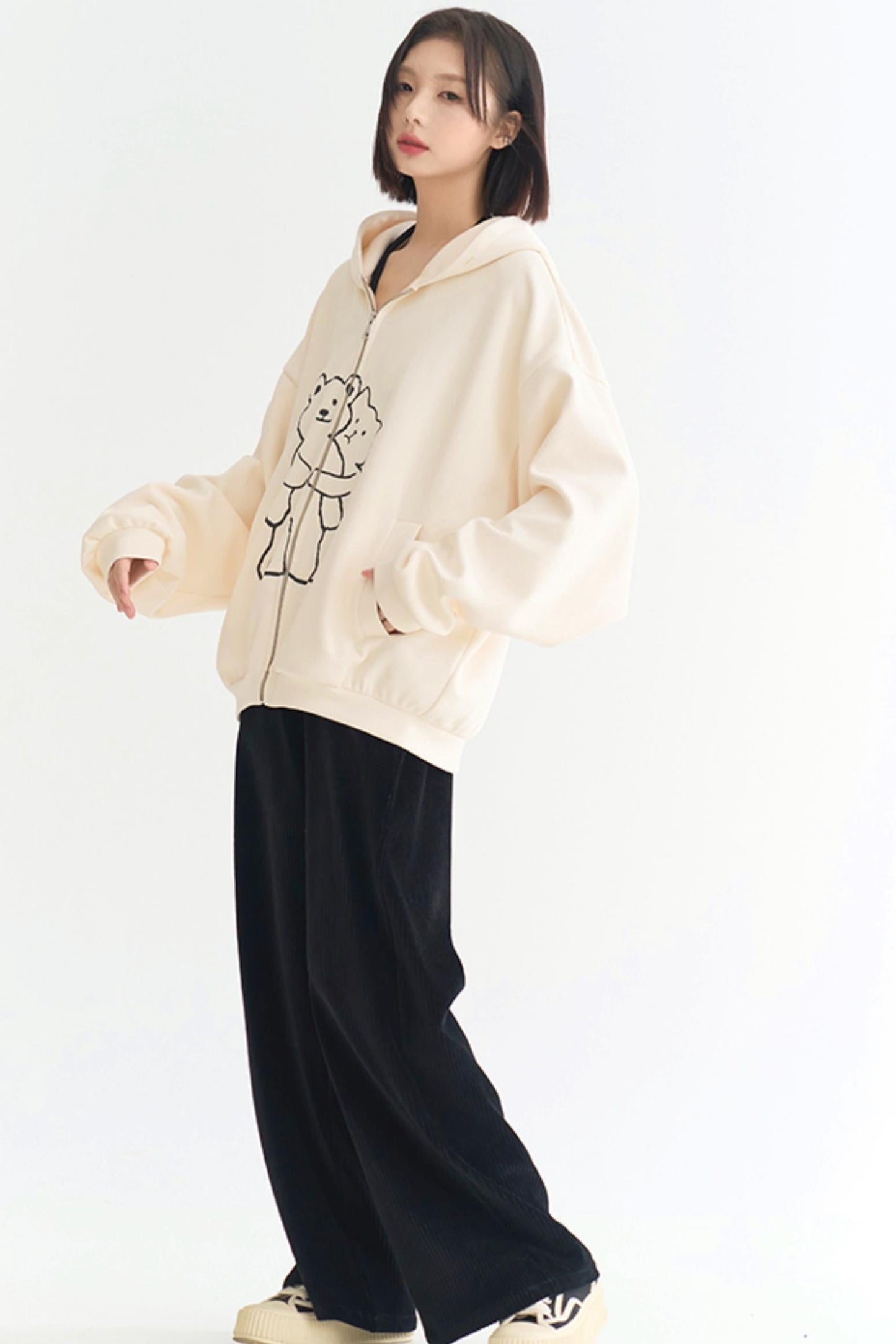 Casual Hoodie Cardigan Zip