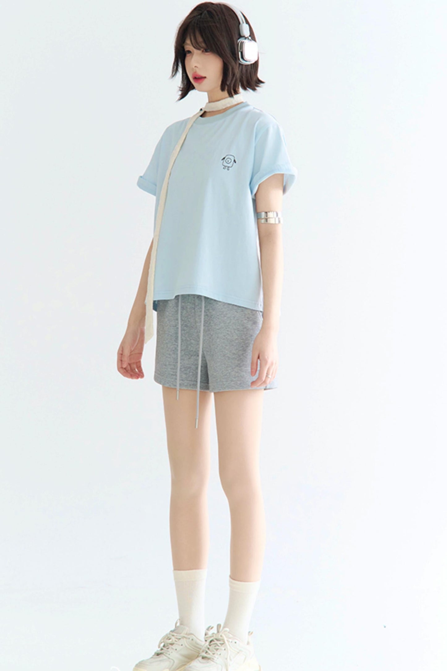 Shorts mit hoher Taille