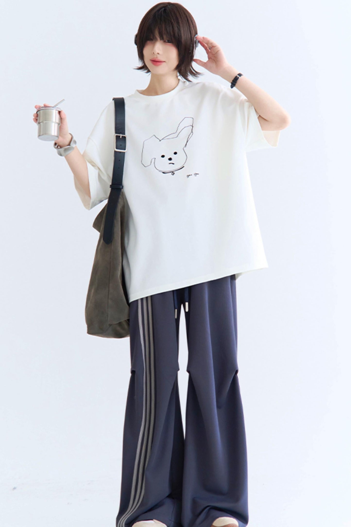 クラッシュレッグパンツ ワイドカラー