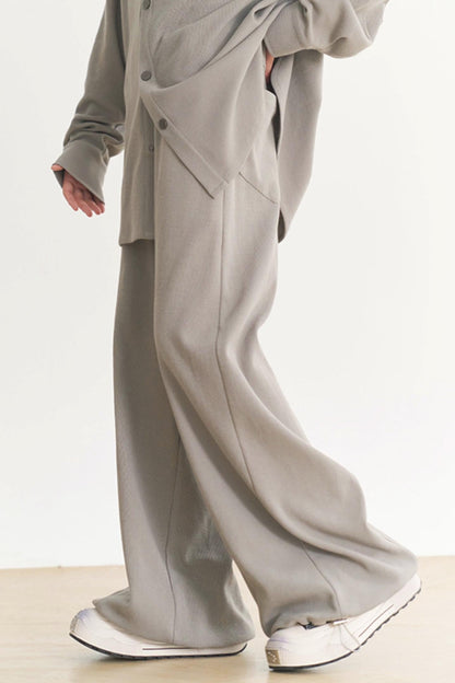 - Muse: Fall for wide Plain Suits sleeve Loose long Women's and Gravity Spring Casual pants shirts
