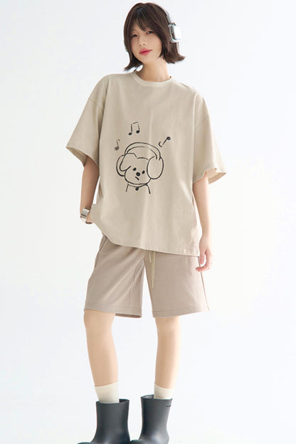 ルーズフィットグラフィックTシャツ パピー