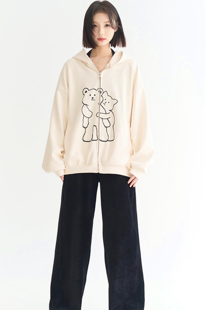 Casual Hoodie Cardigan Zip