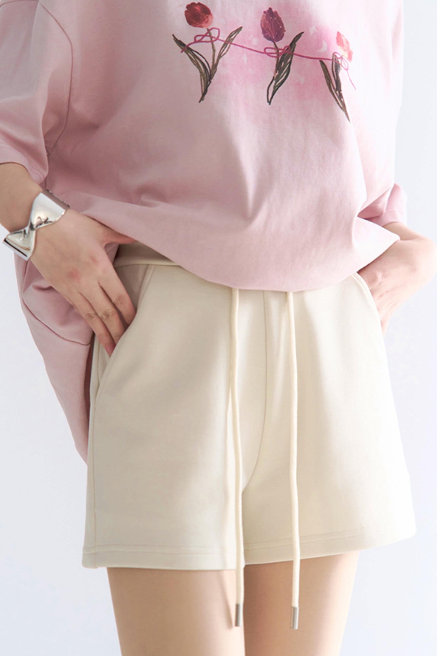 Shorts mit hoher Taille