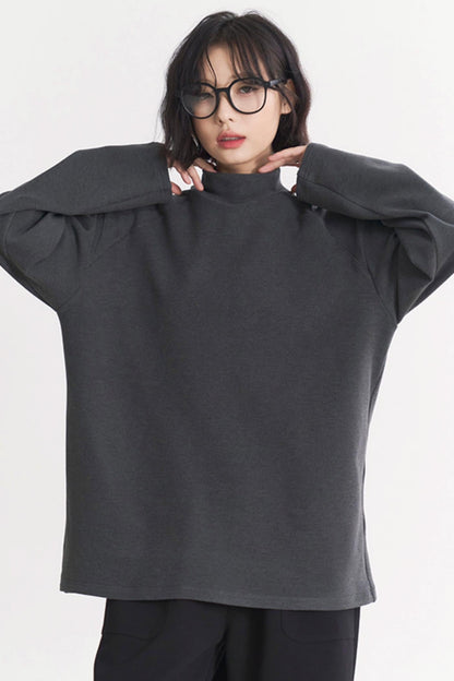 グラビティミュージアム フラワータートルネック ルーズ レディースモデル 春/秋 Tシャツ