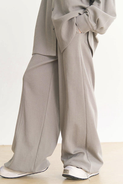 - Muse: Fall for wide Plain Suits sleeve Loose long Women's and Gravity Spring Casual pants shirts
