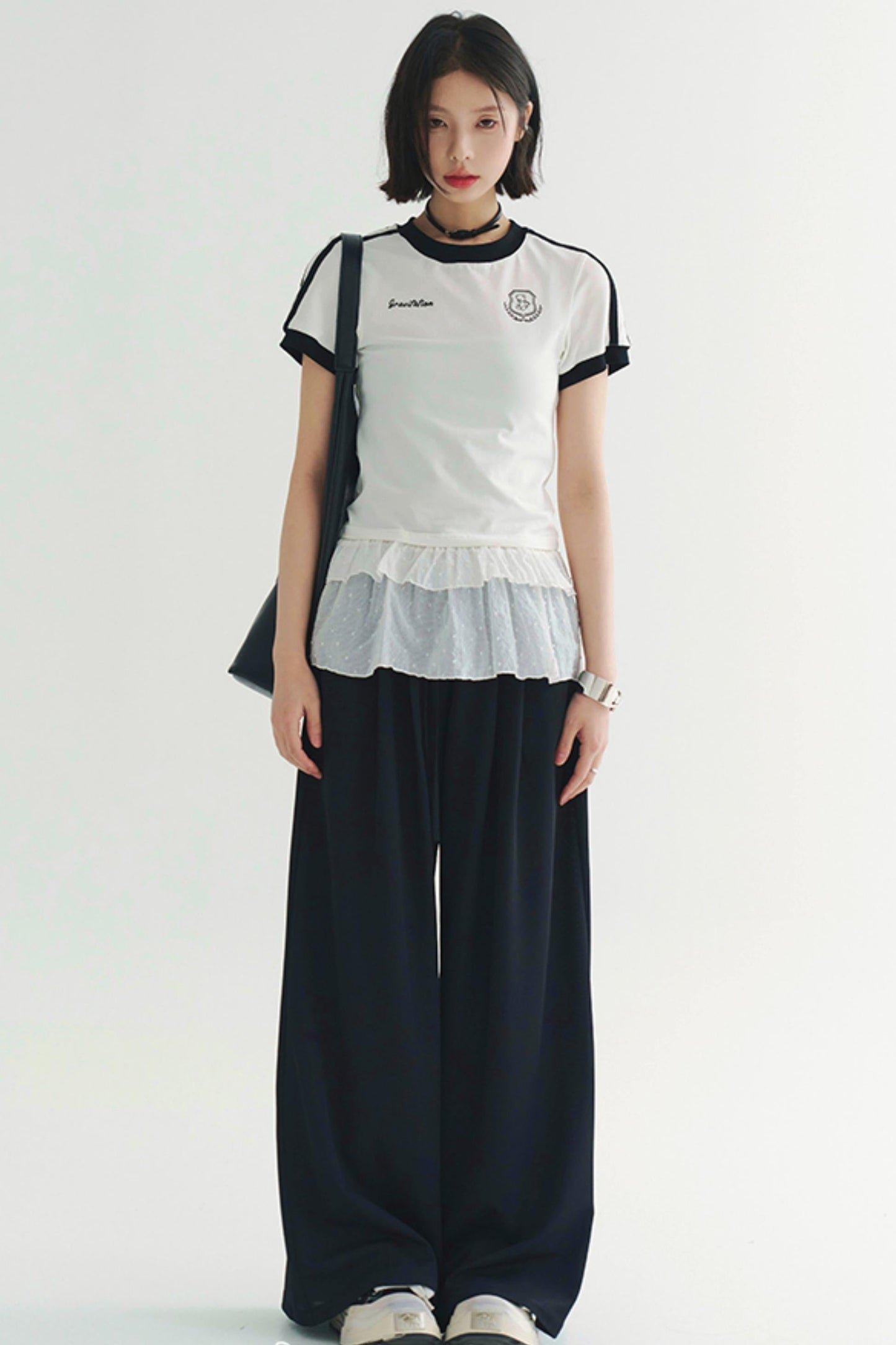 グラビティポジティブTシャツ ベアバッジプリント